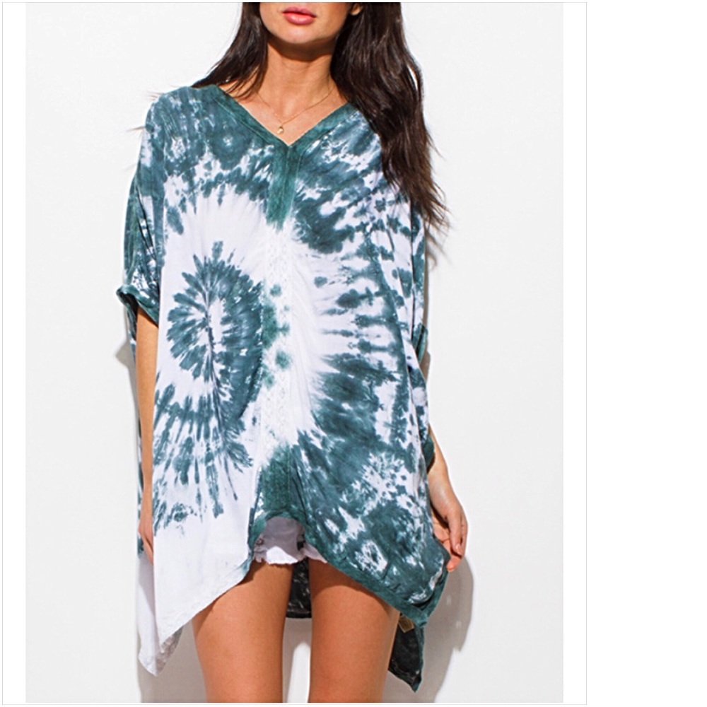 Flowy & Free Tie Dye Tunic Top Coverup SMLXL - Picture 5 of 8